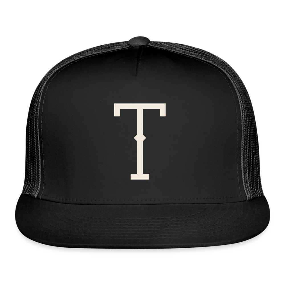 39ers Trucker Hat - Original T Logo - black/black