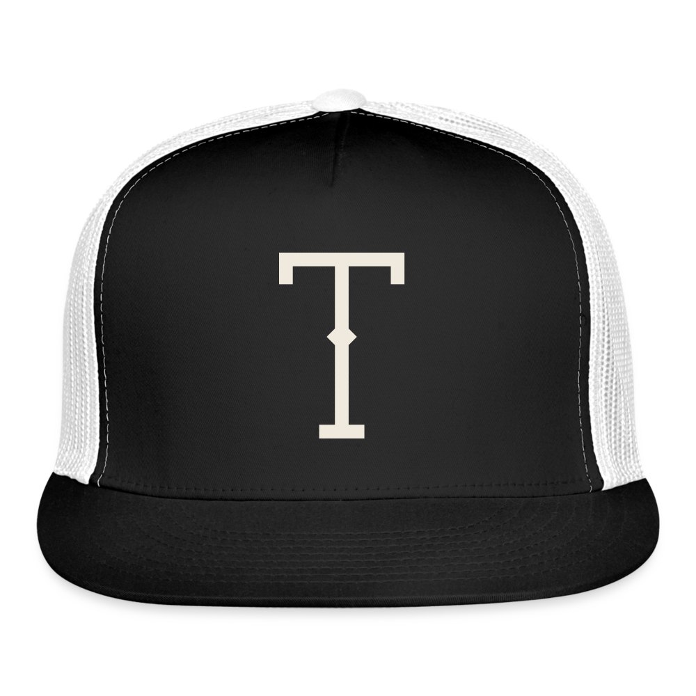 39ers Trucker Hat - Original T Logo - black/white